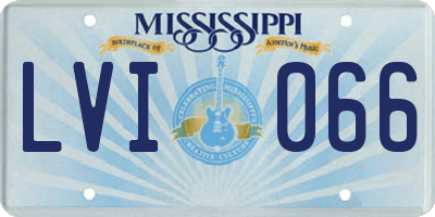 MS license plate LVI066