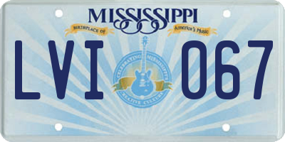 MS license plate LVI067