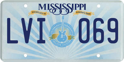 MS license plate LVI069