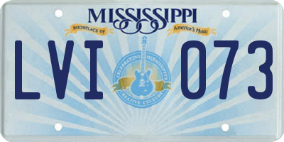 MS license plate LVI073