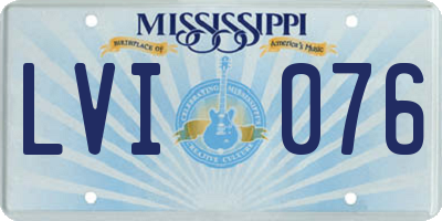 MS license plate LVI076