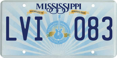 MS license plate LVI083