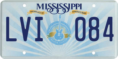 MS license plate LVI084