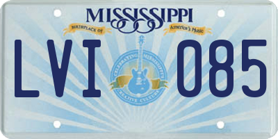 MS license plate LVI085