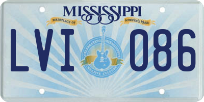 MS license plate LVI086