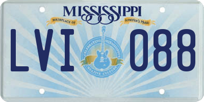 MS license plate LVI088