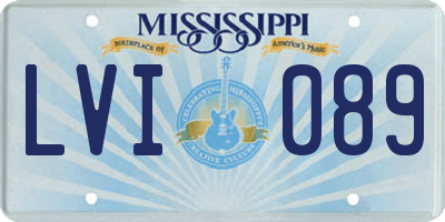 MS license plate LVI089