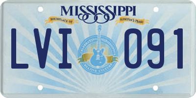 MS license plate LVI091