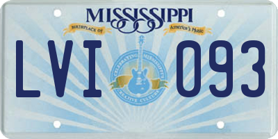 MS license plate LVI093