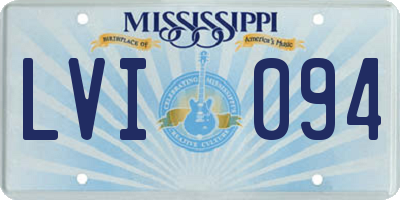 MS license plate LVI094