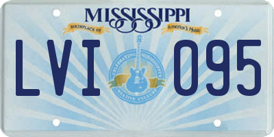 MS license plate LVI095