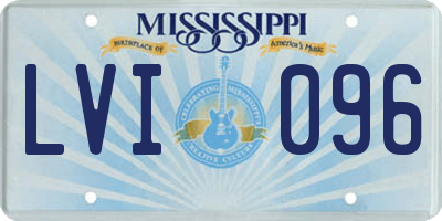 MS license plate LVI096