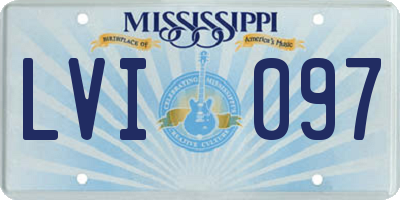 MS license plate LVI097