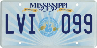MS license plate LVI099