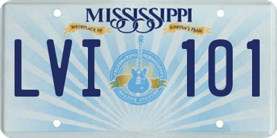 MS license plate LVI101