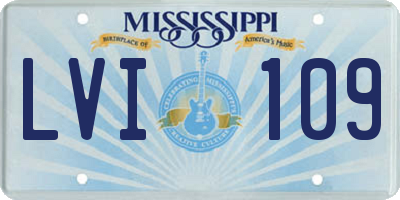 MS license plate LVI109