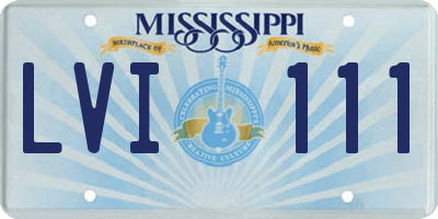 MS license plate LVI111