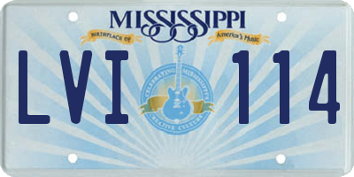 MS license plate LVI114