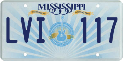 MS license plate LVI117