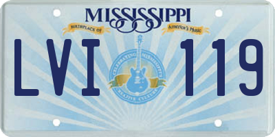 MS license plate LVI119