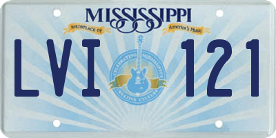 MS license plate LVI121