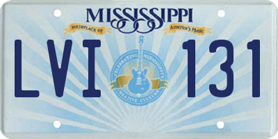 MS license plate LVI131