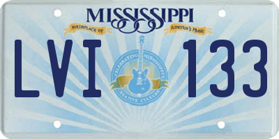 MS license plate LVI133