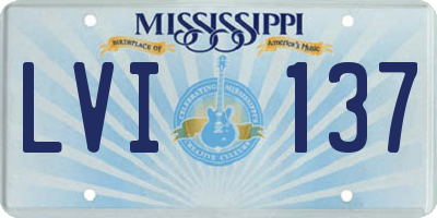 MS license plate LVI137
