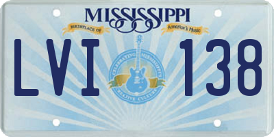 MS license plate LVI138
