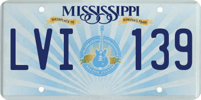 MS license plate LVI139
