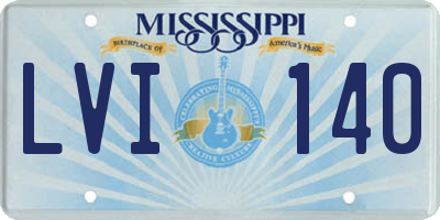 MS license plate LVI140