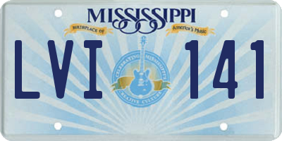 MS license plate LVI141
