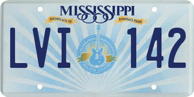 MS license plate LVI142