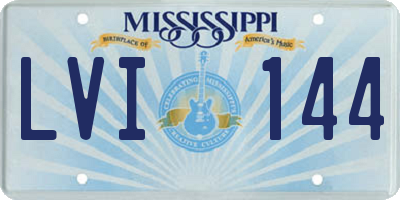 MS license plate LVI144