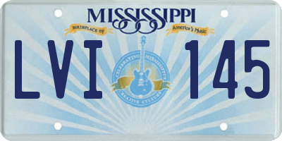 MS license plate LVI145