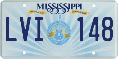 MS license plate LVI148