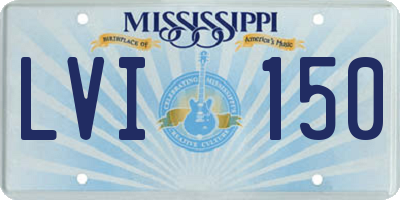 MS license plate LVI150