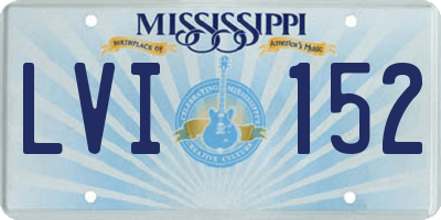 MS license plate LVI152