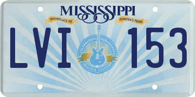 MS license plate LVI153