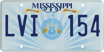 MS license plate LVI154