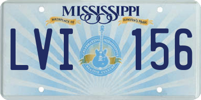 MS license plate LVI156