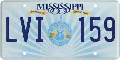MS license plate LVI159