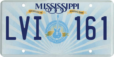 MS license plate LVI161