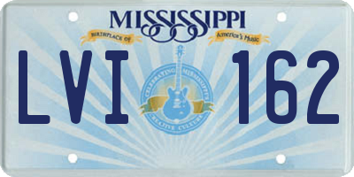 MS license plate LVI162