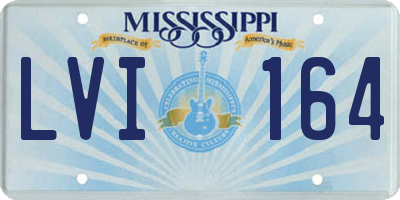 MS license plate LVI164