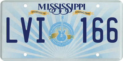 MS license plate LVI166