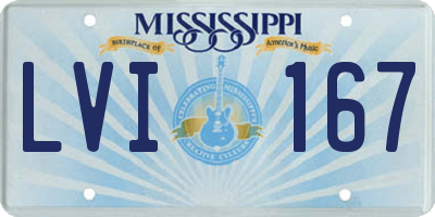 MS license plate LVI167