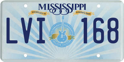 MS license plate LVI168
