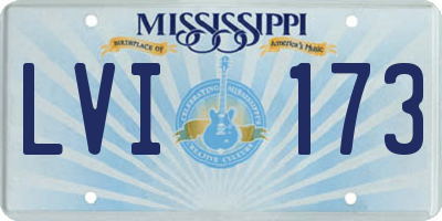 MS license plate LVI173