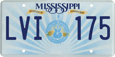 MS license plate LVI175